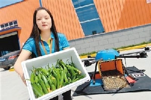 菜鸟在陕西开无人机航线 水果10分钟入仓保鲜