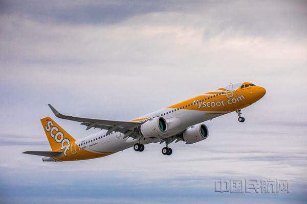 旗下的低成本航空公司酷航正式启用全新的单通道机型空中客车a321neo