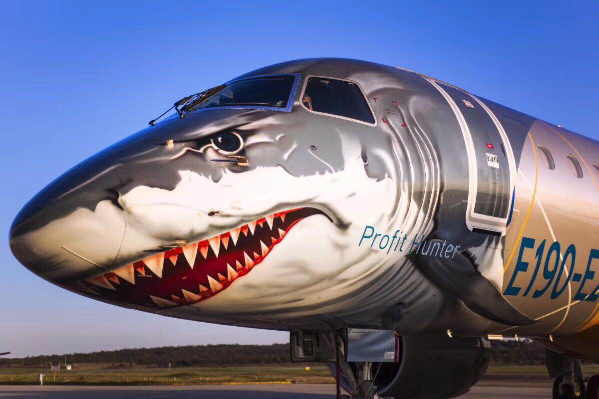 鲨鱼来了巴航工业ejete2新涂装亮相